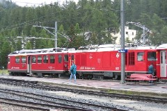RhB (Rhätische Bahn), St. Mortiz, 10. July 2004